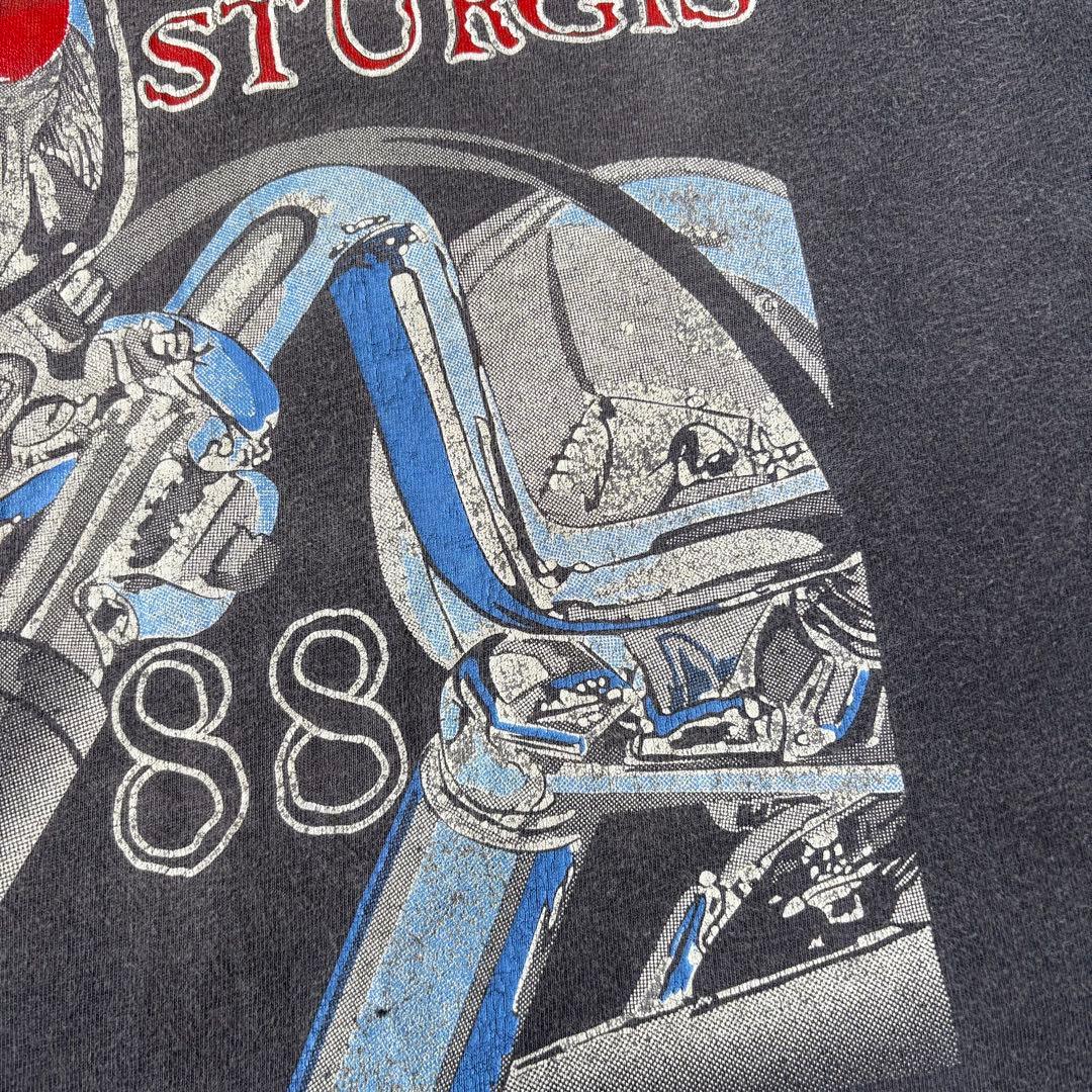 80s STURGIS Tシャツ XL ハーレー バイカー フェード ビンテージ