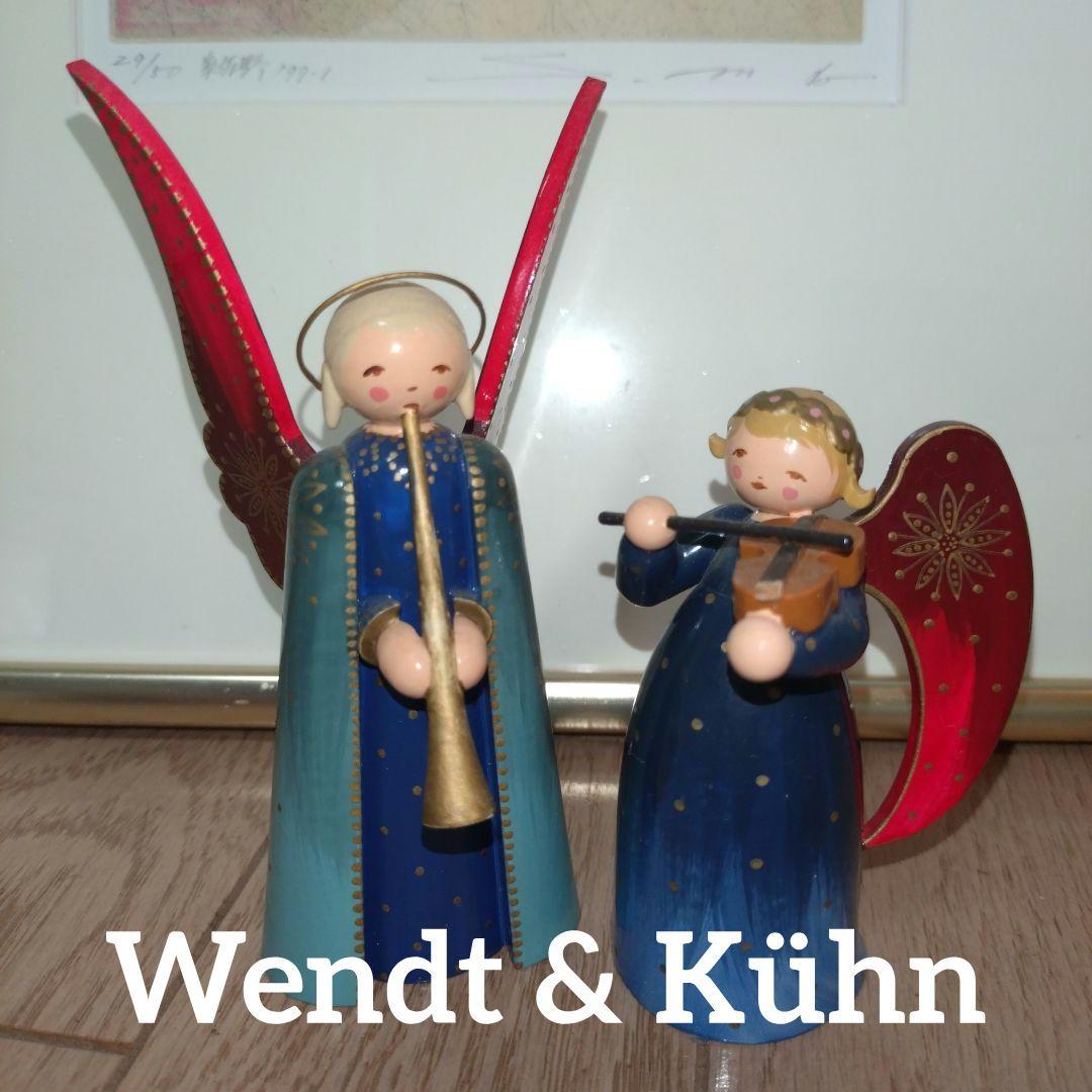 ヴェント&キューン Wendt & Kühn 天使 木製 人形 バイオリン 楽器