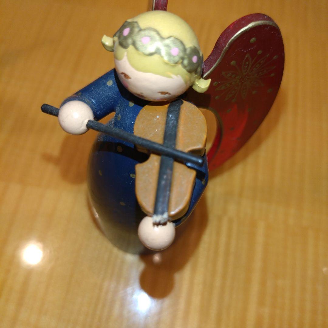 ヴェント&キューン Wendt & Kühn 天使 木製 人形 バイオリン 楽器