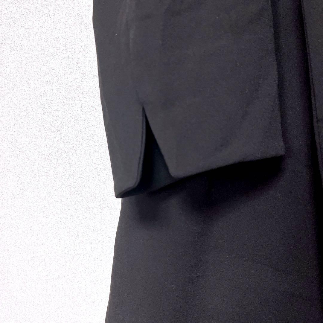 美品 ap studio ダブルクロス オーバー チェスター コート ロング 黒