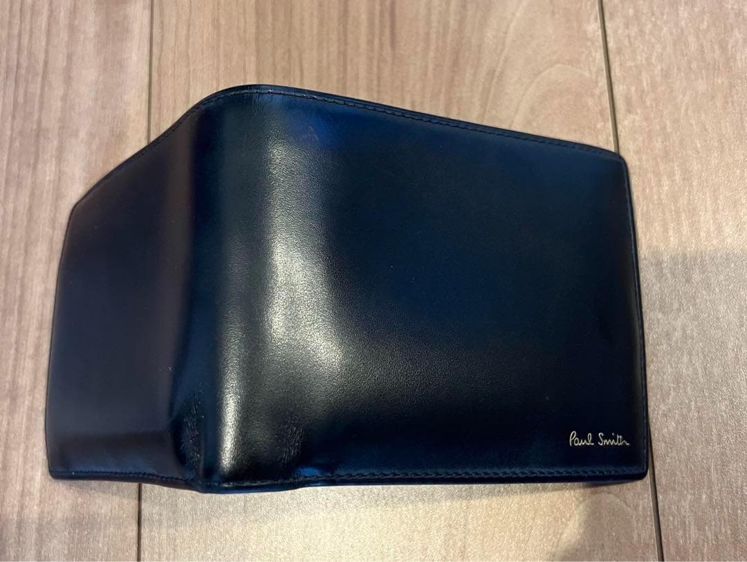 Paul Smith 折り財布 黒 ストライプ