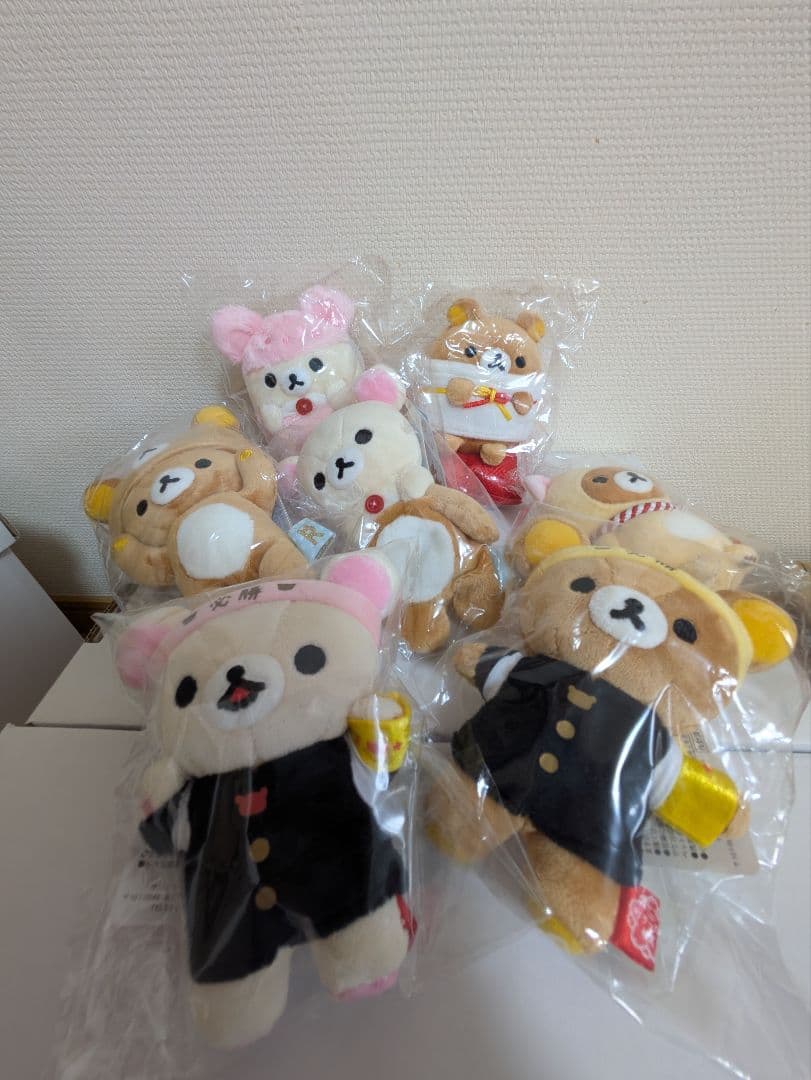 リラックマ ぶらさげぬいぐるみ 　お正月ぬいぐるみセット