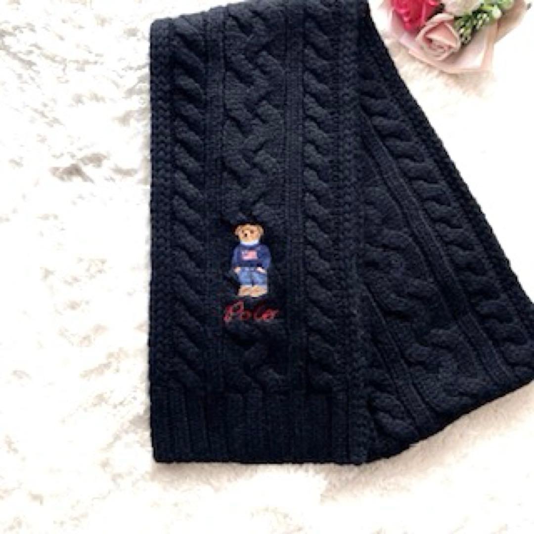 Polo テディベア　黒マフラー