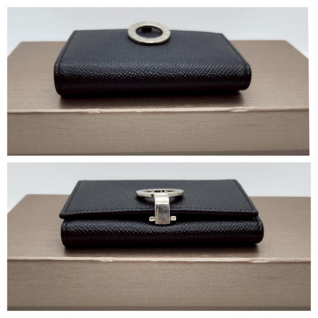 極美品 BVLGARI ブルガリ レザー カードケース 名刺入れ ブラックレザー