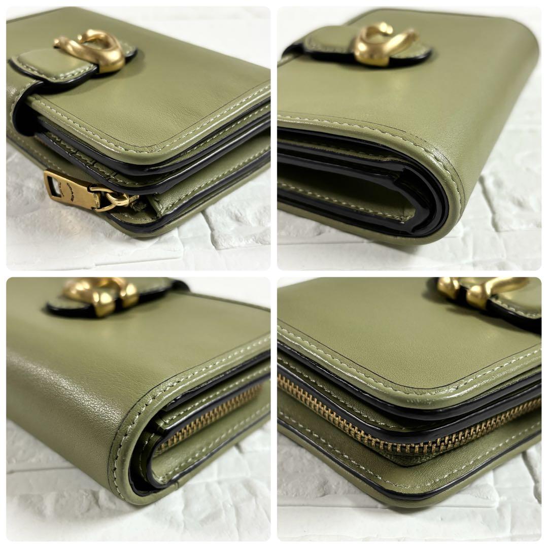 ル*ク様 COACH　タビー ミディアム ウォレット C金具　ピスタチオカラー