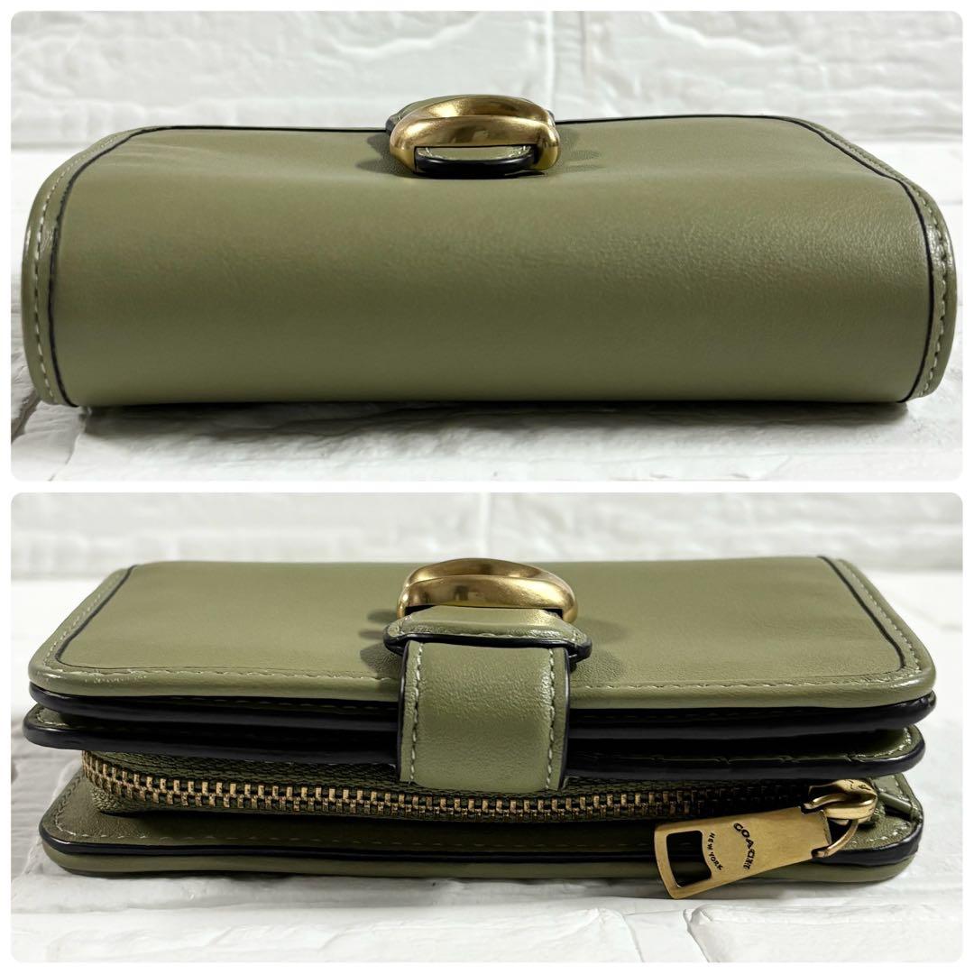 ル*ク様 COACH　タビー ミディアム ウォレット C金具　ピスタチオカラー