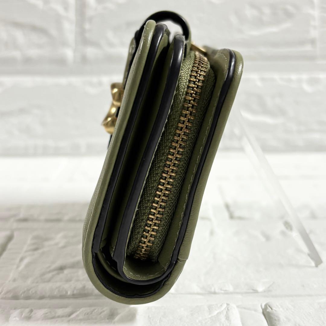 ル*ク様 COACH　タビー ミディアム ウォレット C金具　ピスタチオカラー