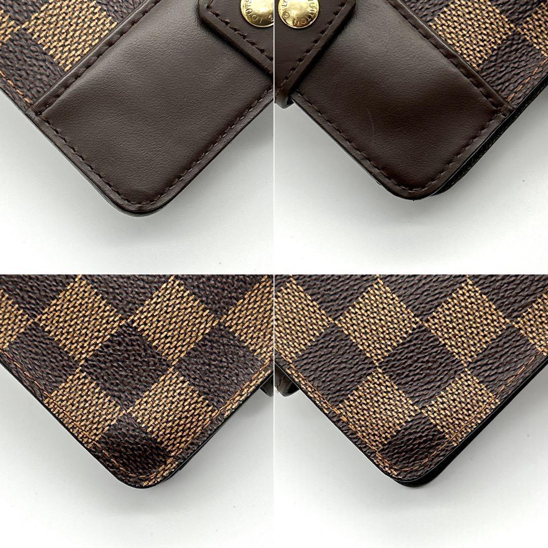 【極美品】Louis Vuitton ダミエ コンパクトジップ 二つ折り財布