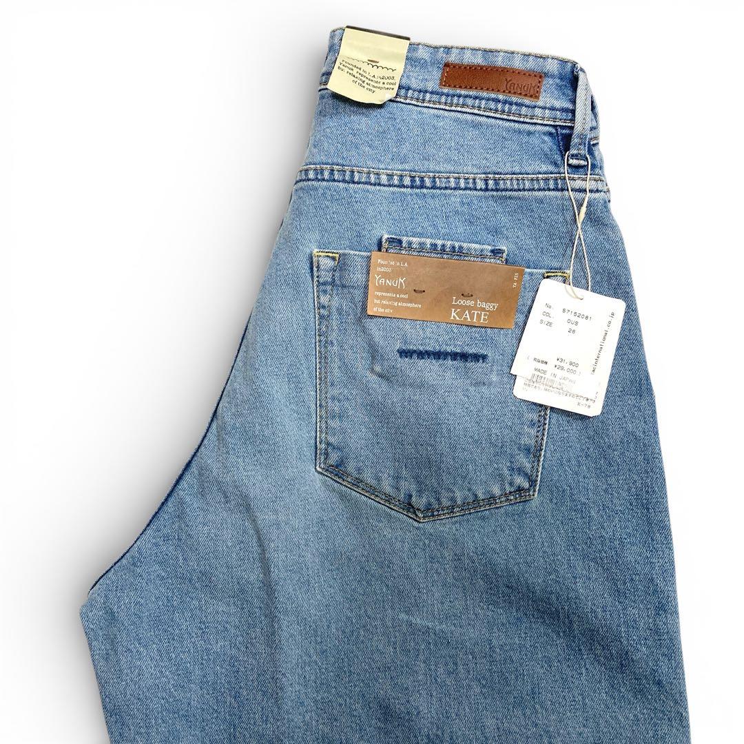 【新品未使用】YANUK ヤヌーク KATE ルーズバギーデニムパンツ 26