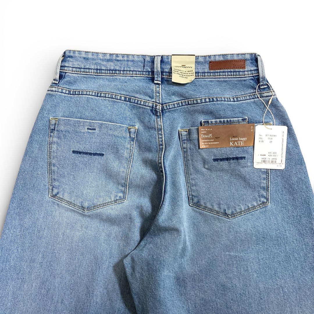 【新品未使用】YANUK ヤヌーク KATE ルーズバギーデニムパンツ 26