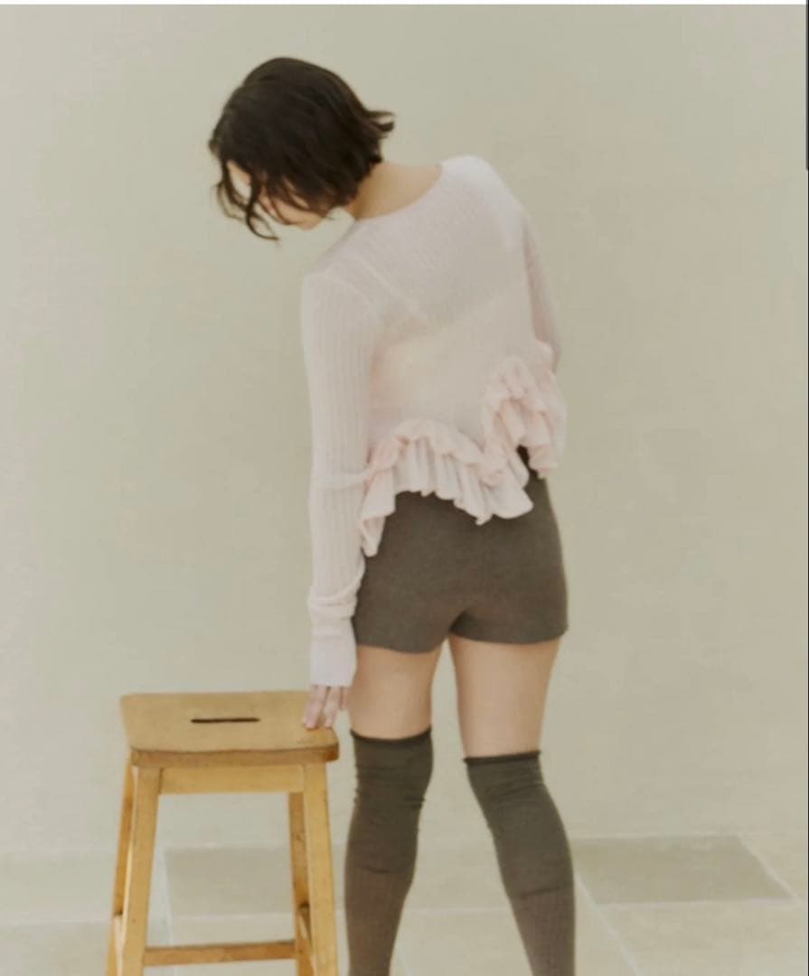 Notre émor blooming Frill Knit ピンク　完売品