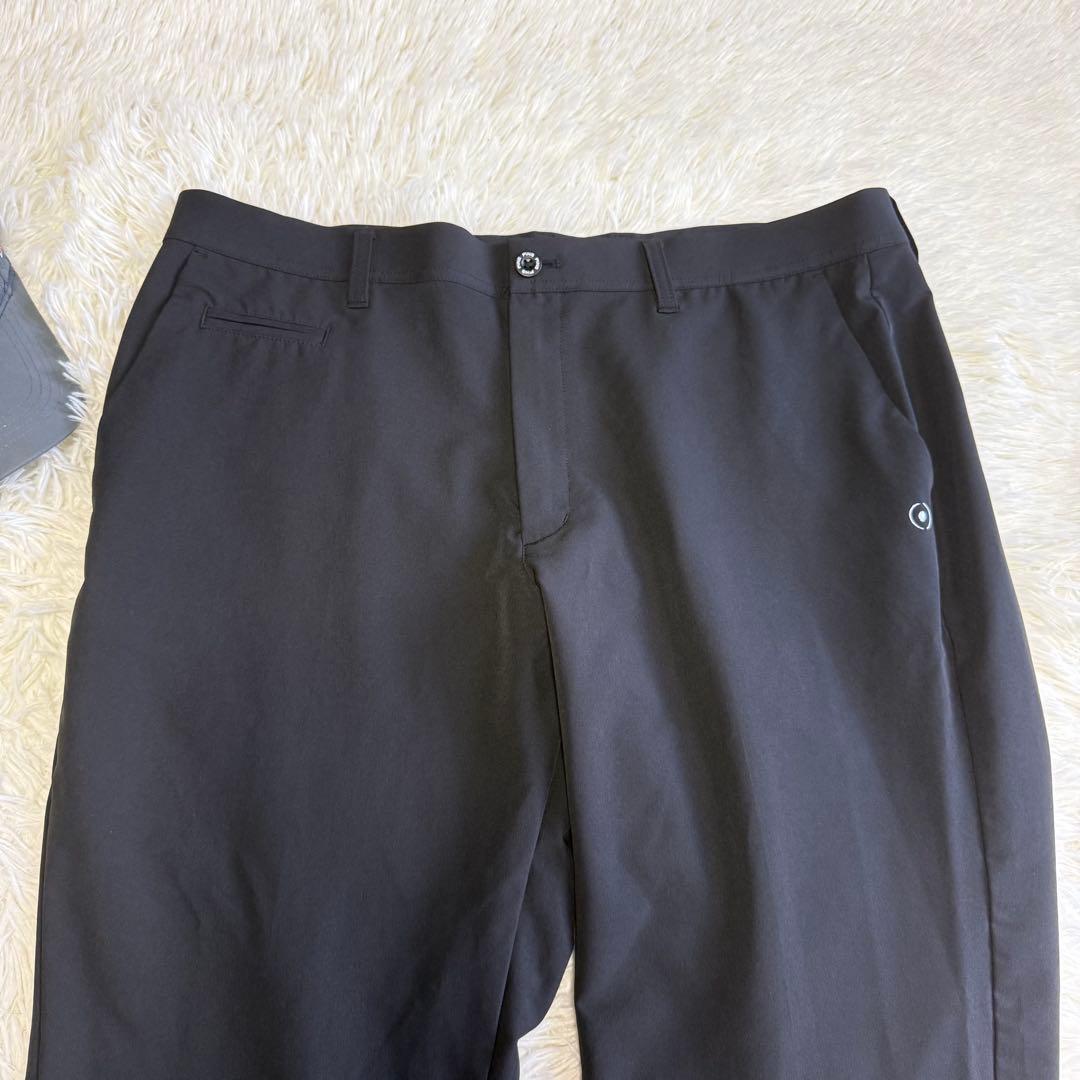 【ピン】希少サイズ ストレッチパンツ ブラック 4Lサイズ メンズ