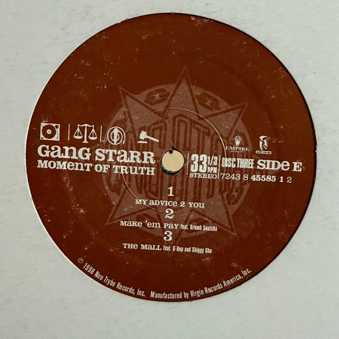 GANG STARR MOMENT OF TRUTH 3枚組LPレコード