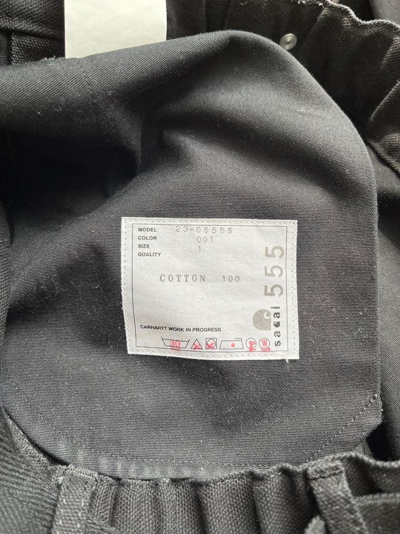 sacai × carhartt WIPダックパンツ　サイズ1