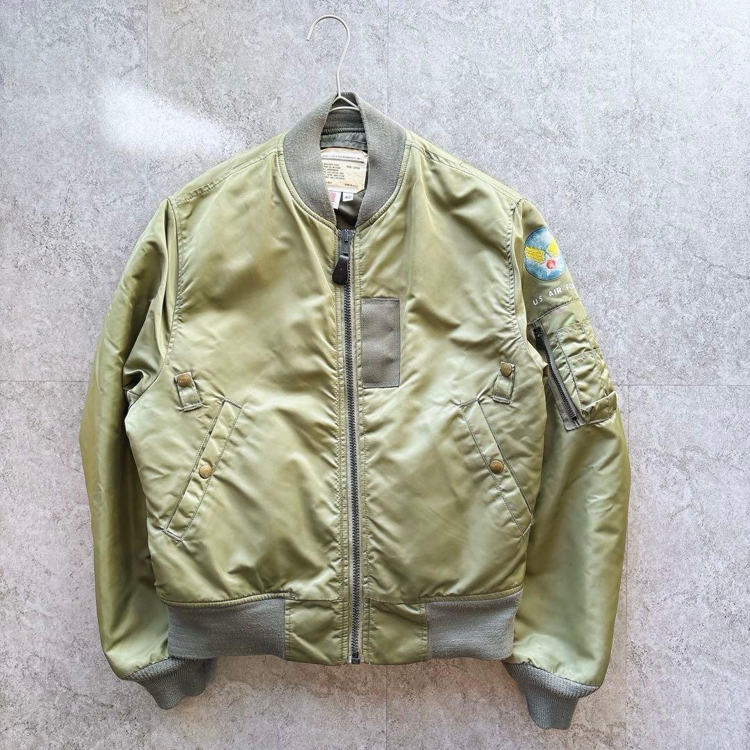 70s USAF 実物 MA-1 フライトジャケット EMAR ZIP 40