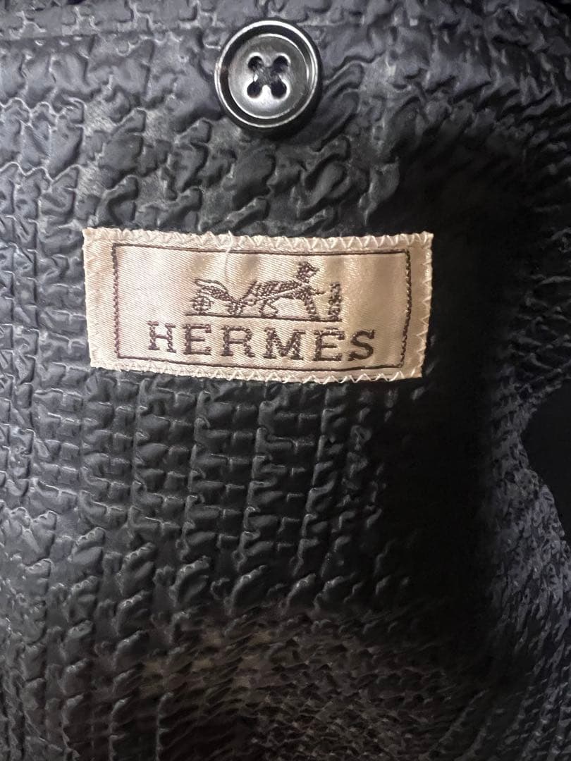 HERMES 春夏コレクション　ポリアミド型押しジャケット　52