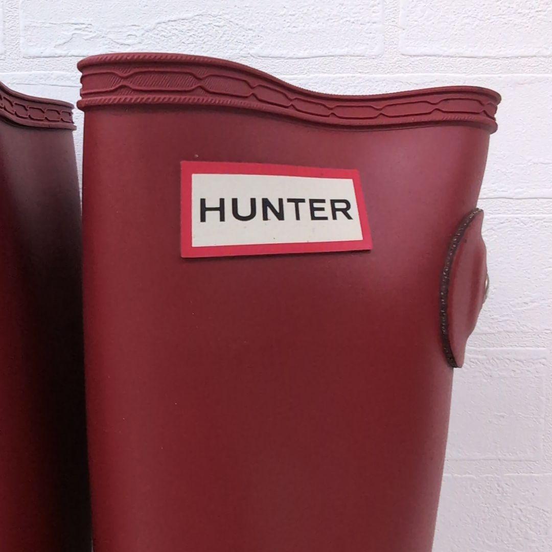 219○ 値下げHUNTER 赤 長靴 レインブーツ 外箱付き