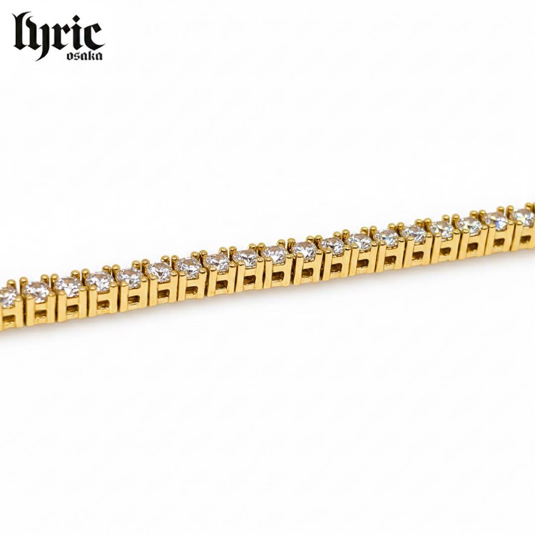 テニスチェーン ゴールド 2mm 55cm テニスネックレス ブリンブリン