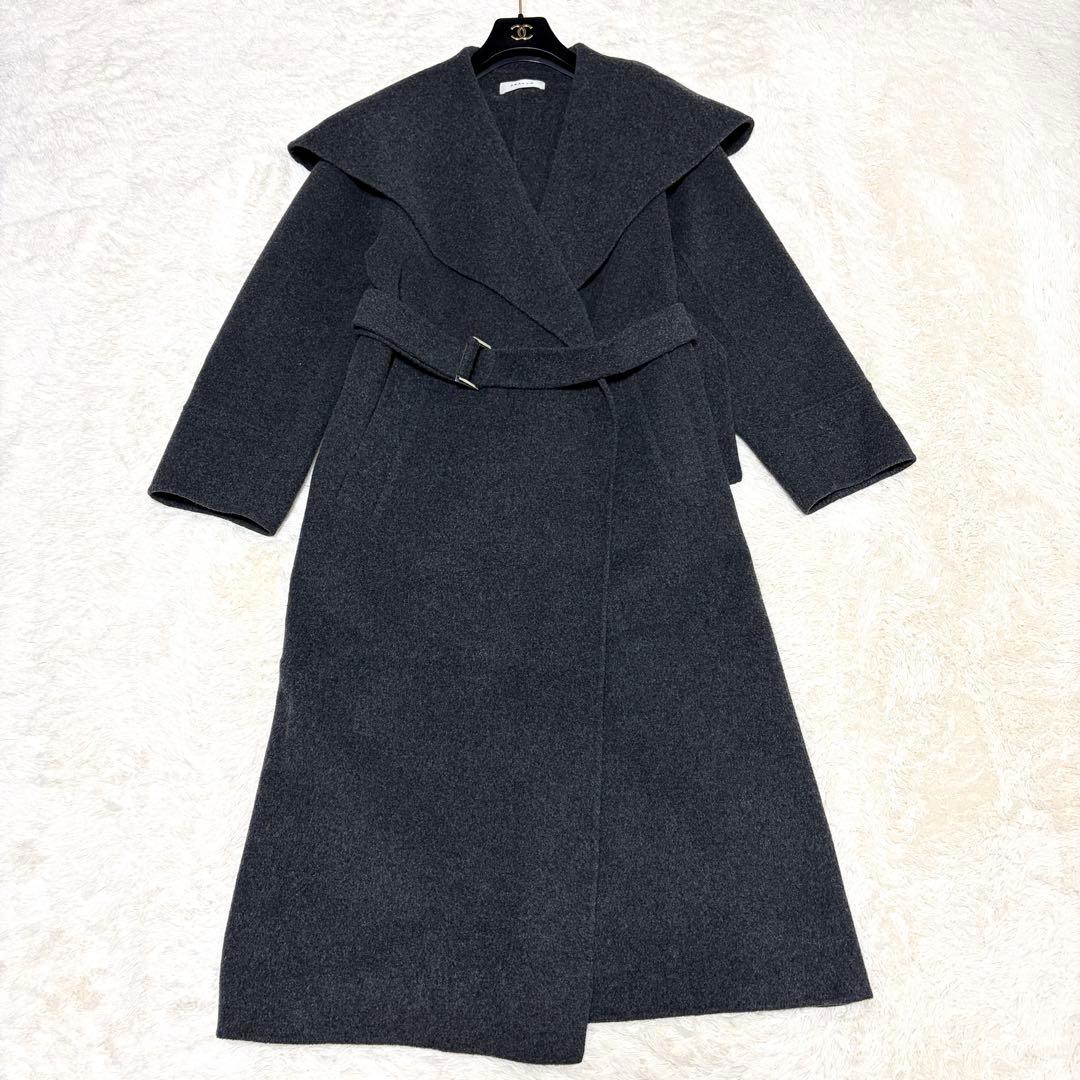 極美品✨フレイアイディー 23AW ビッグカラーリバー ロングコート Aライン