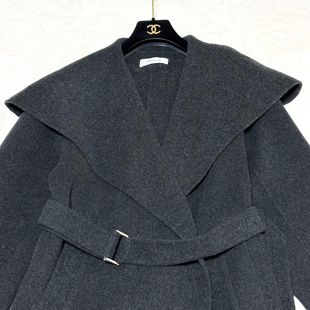 極美品✨フレイアイディー 23AW ビッグカラーリバー ロングコート Aライン