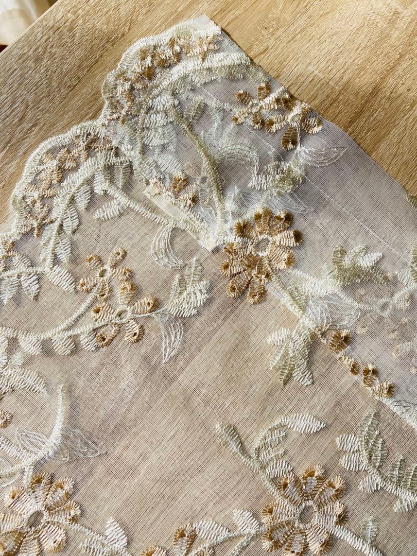 レースカーテン 刺繍 花柄 窓用 半遮光 断熱 UVカット 省エネ 喫茶店 装飾