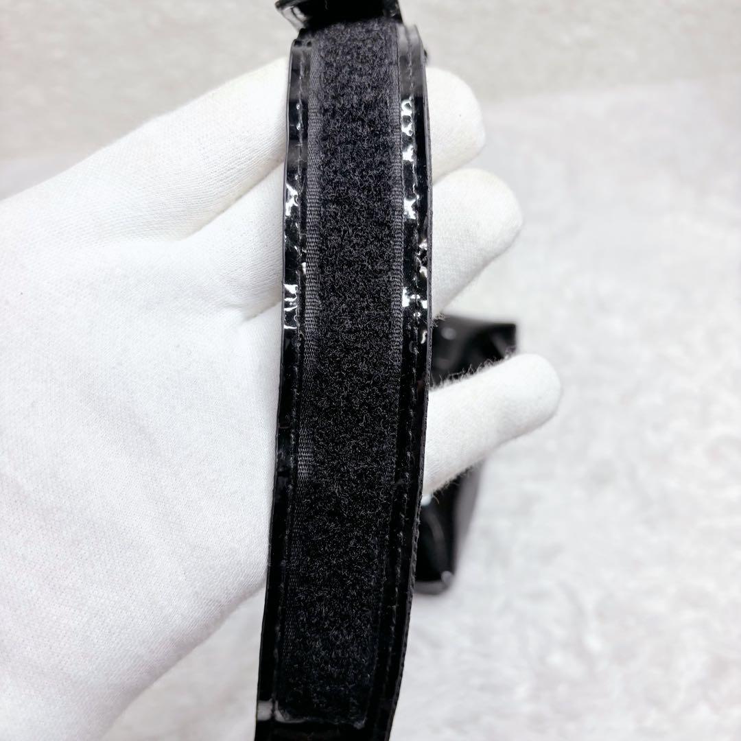 CHANEL ノベルティ ウエストポーチ エナメル ブラック　ウエストバッグ