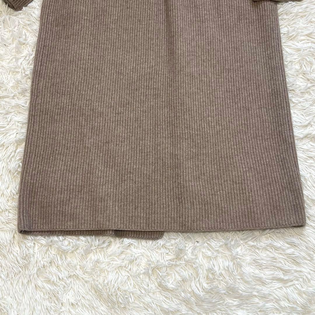 美品　カシミヤ100% ロングカーディガン　フード　ベージュ　M SCOSSA