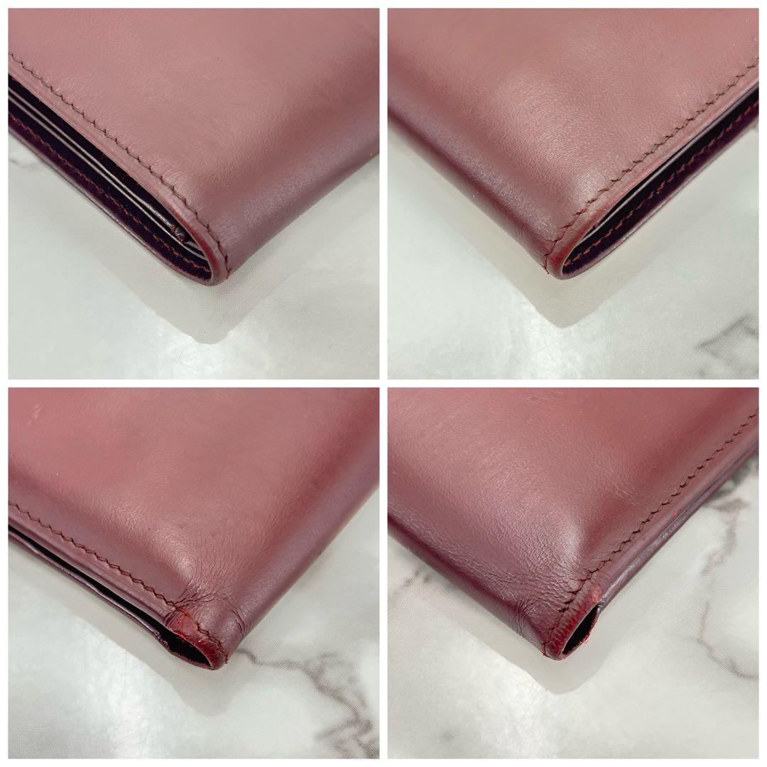【美品】Cartier カルティエ マストライン 二つ折り財布 ボルドー
