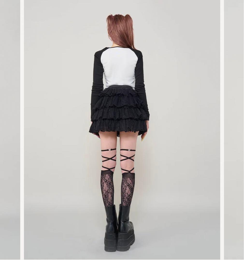 新品未開封 Darich ダーリッチ レースハイソックス 黒 ブラック F