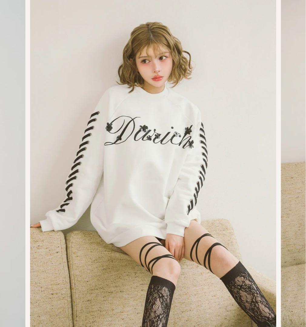 新品未開封 Darich ダーリッチ レースハイソックス 黒 ブラック F