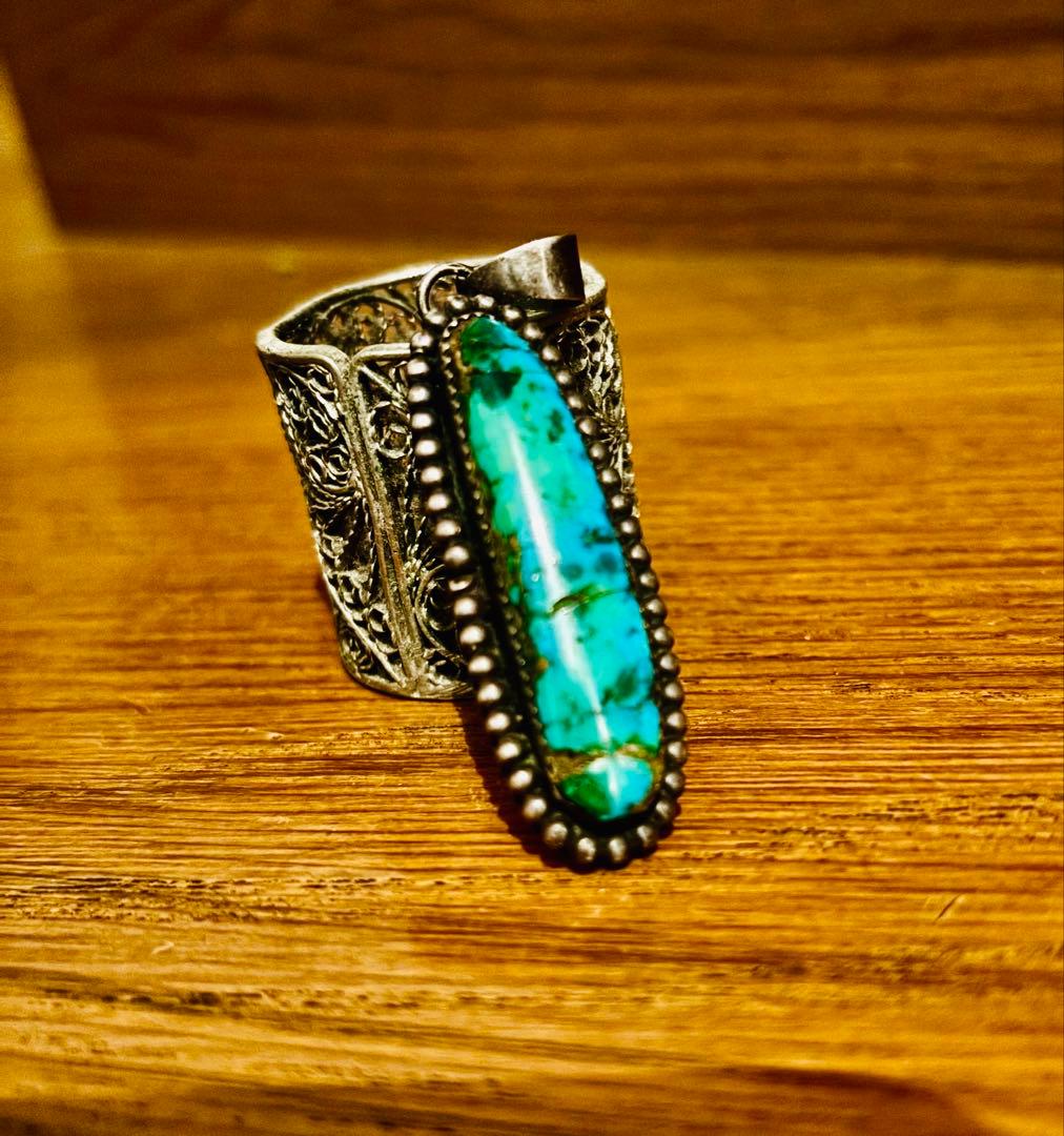 希少❤️インディアンジュエリーターコイズペンダント❤️STERLING SILVER