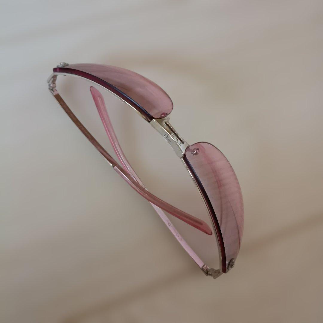 Dior ピンクレンズ サングラス ケース付き