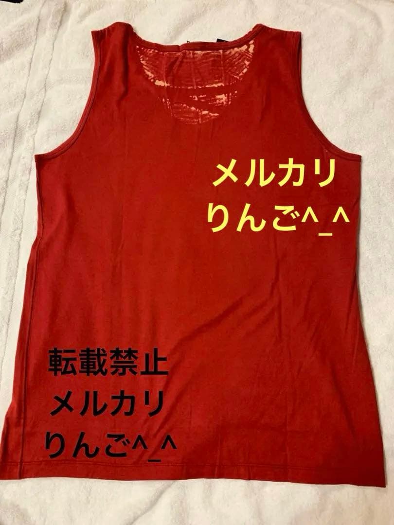 希少❗️新品未使用タグ付き❗️マリテフランソワジルボーデザインメンズタンクトップ　赤