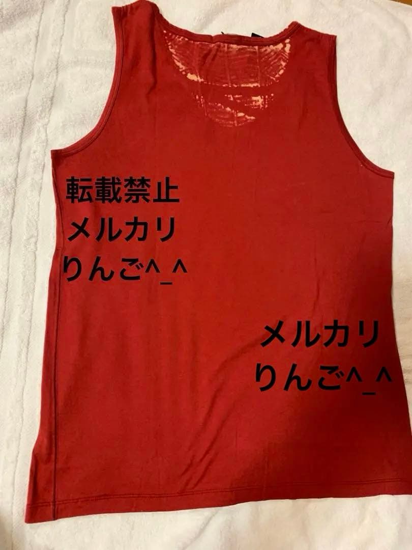 希少❗️新品未使用タグ付き❗️マリテフランソワジルボーデザインメンズタンクトップ　赤
