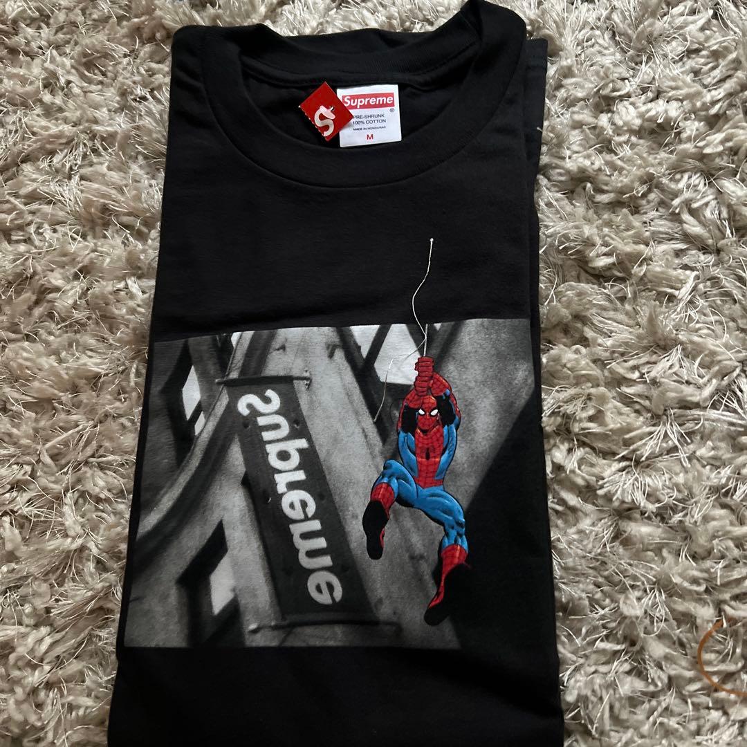 新品 黒S Supreme 26SS Spider-Man Teeスパイダーマン