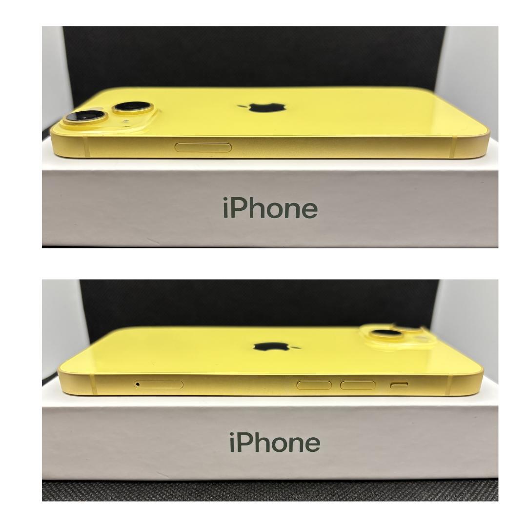 【美品】iPhone14 イエロー 128GB SIMフリー 新品バッテリー