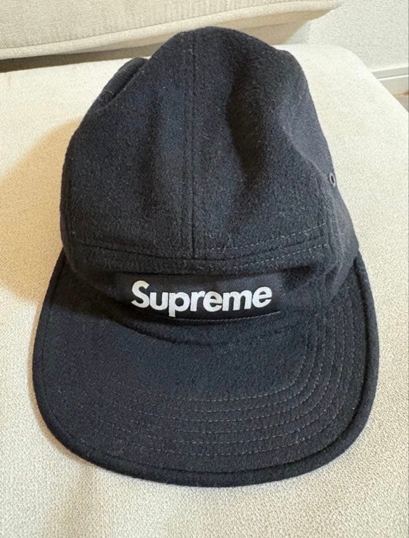 も*ん様 supreme Wool Camp Cap キャップ 希少 黒 ブラッ