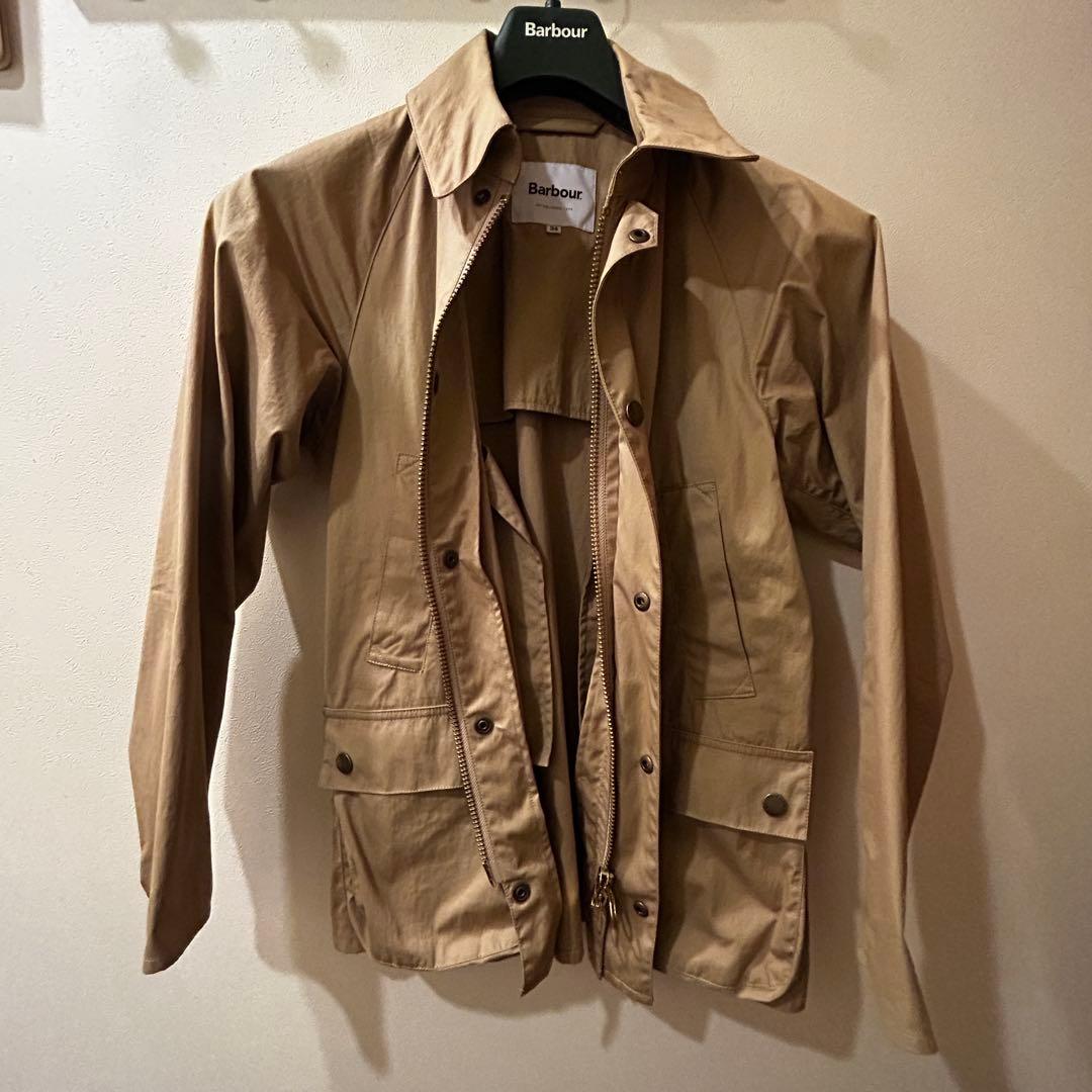 34 Barbour ベージュ ジャケット 綿ナイロン72/28