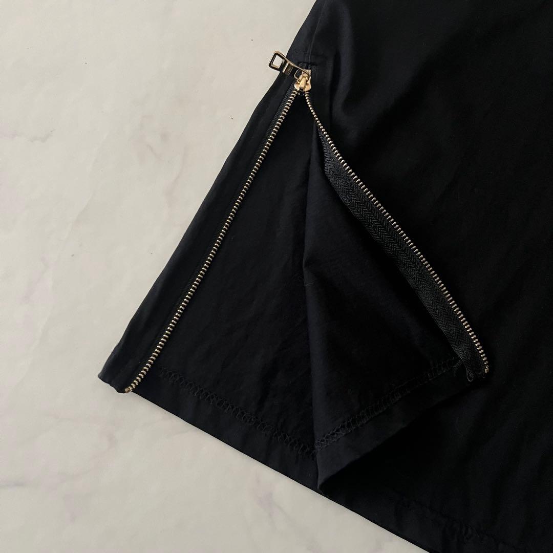 BALMAN Tシャツ XLサイズ 黒 ブラック サイドジップ 近年 現行モデル