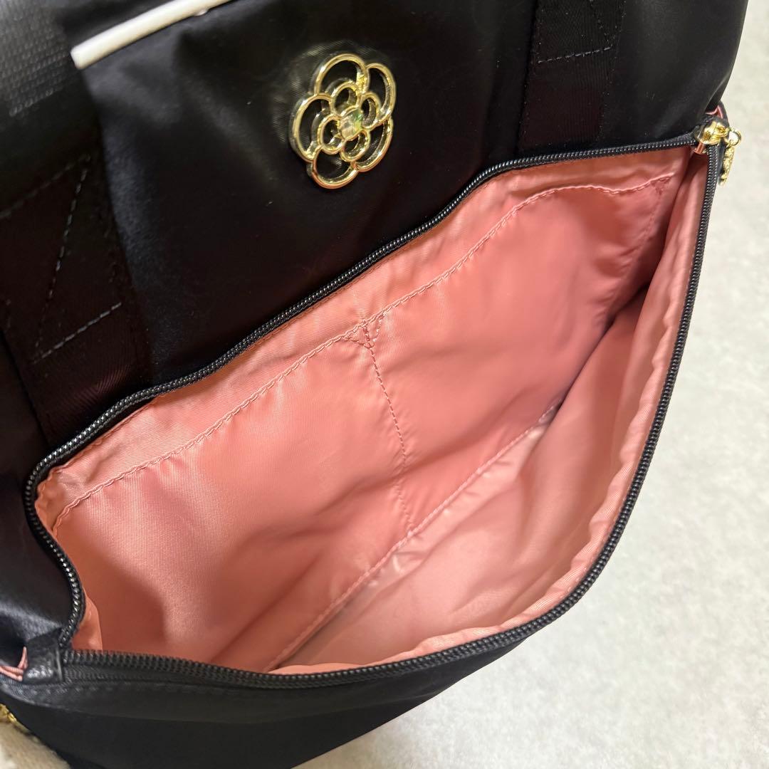 【クレイサス】美品2wayボストンバッグ　フレイム　カメリア　ナイロン　ポーチ付