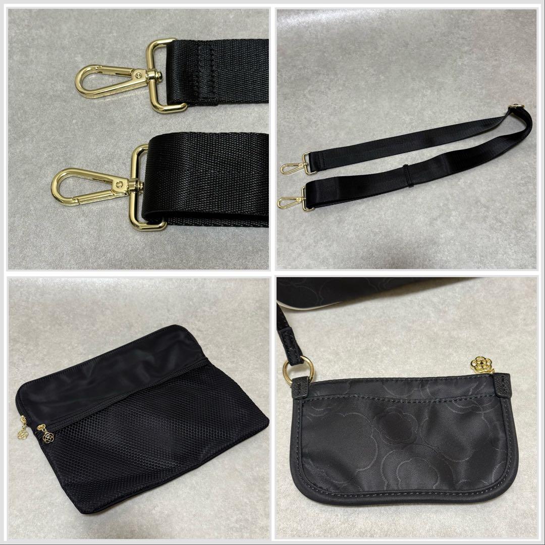【クレイサス】美品2wayボストンバッグ　フレイム　カメリア　ナイロン　ポーチ付