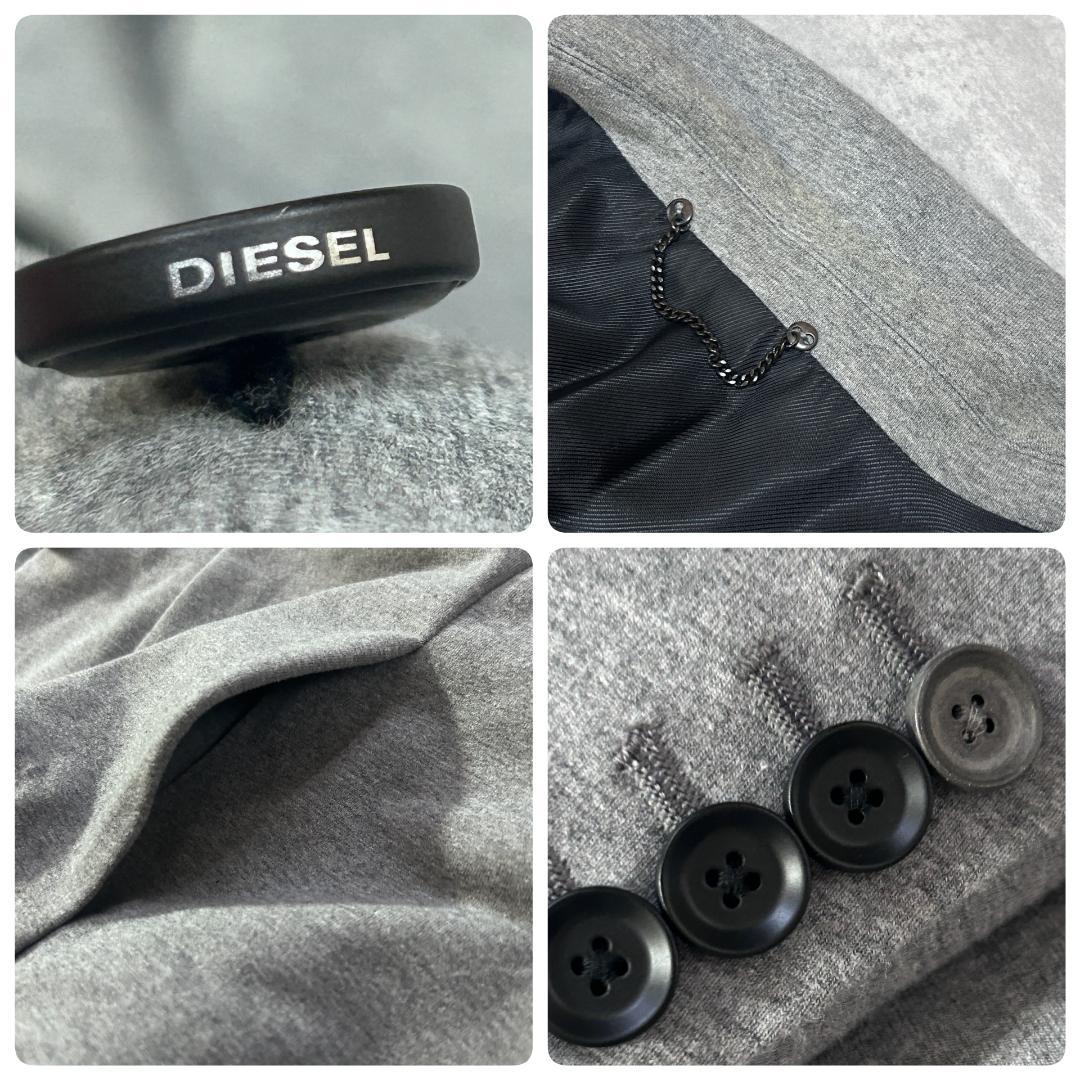 C746 良品 DIESEL スウェットジャケット シングル ストレッチ 灰色