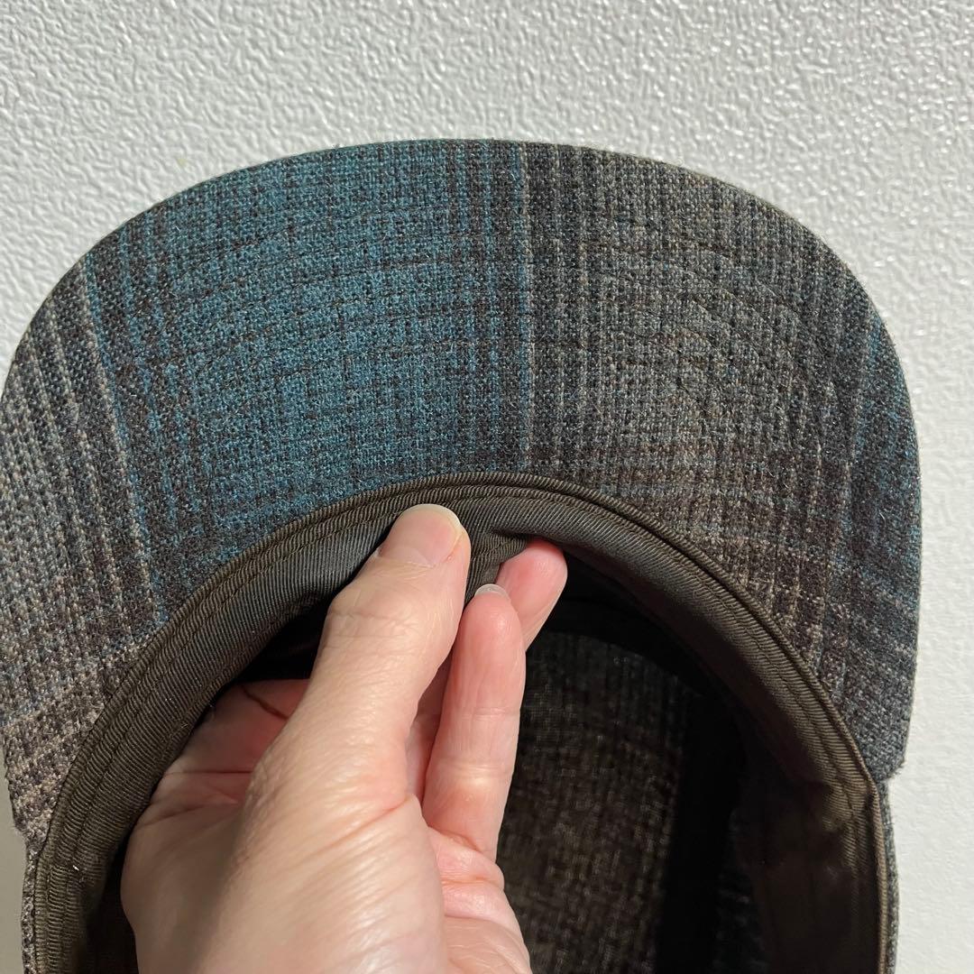 パタゴニア 古着 キャップ グリーン チェック 美品