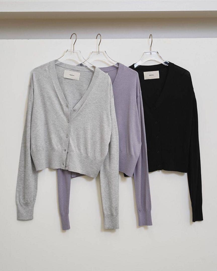 todayful Silk Cotton Cardigan アイスブルー