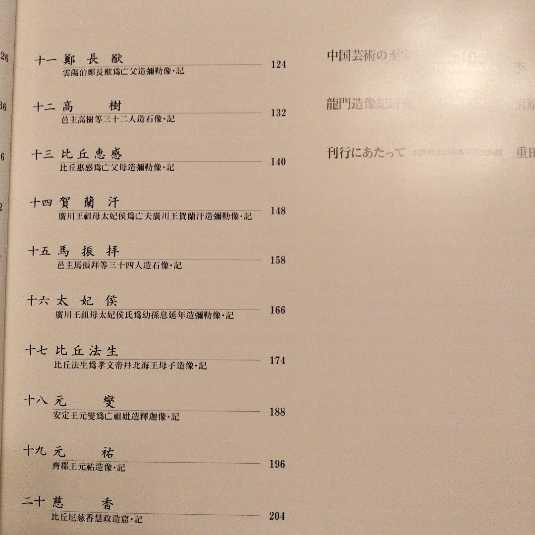 本　龍門二十品　龍門石窟研究所　劉景龍著　中教出版　書道