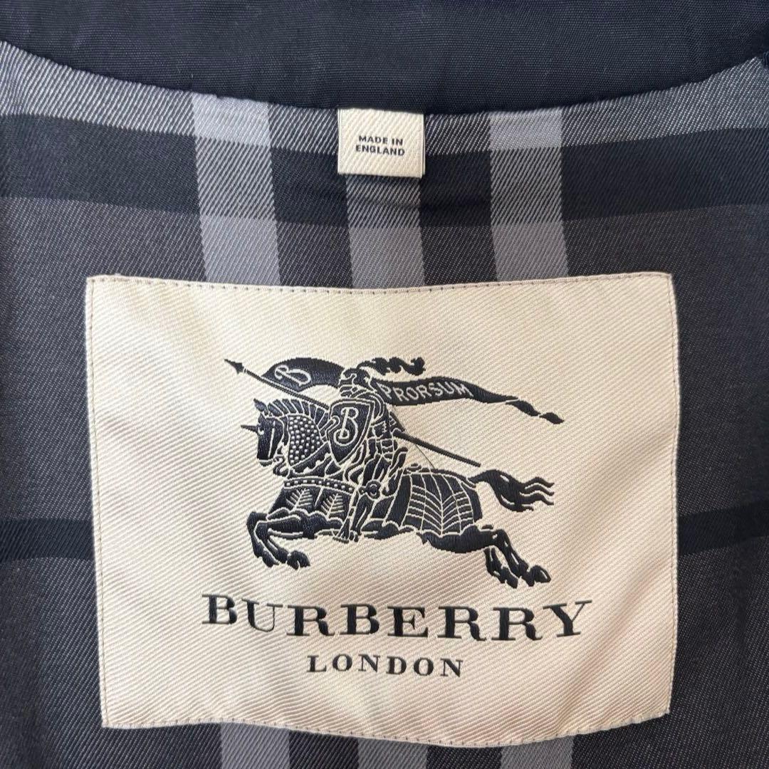 BURBERRY 黒 トレンチコート 50 L メガチェック 英国製 ベルト付