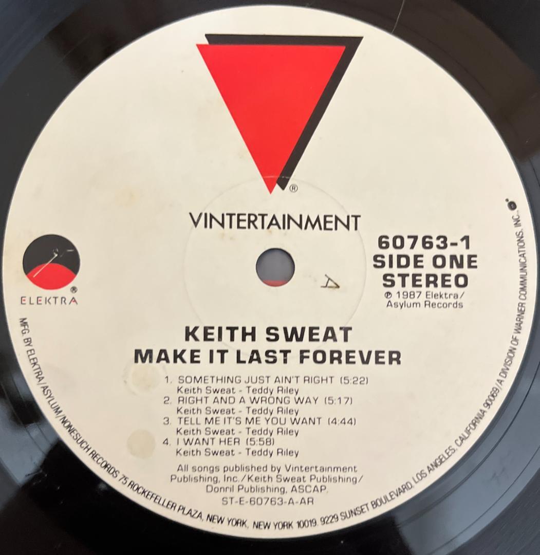 Keith Sweat Make It Last Forever USオリジナル
