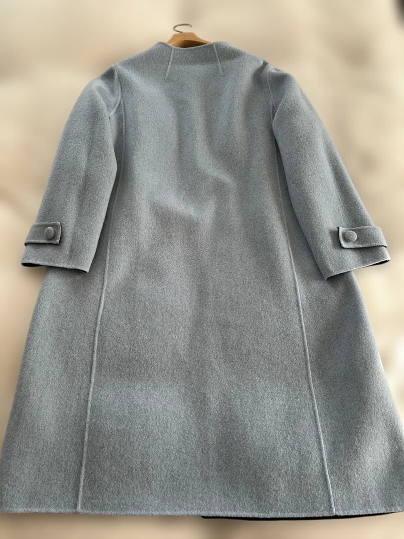 美品✨東京ソワ－ル ダブルフェイス　ノ－カラ－リバ－コ－ト　リバ－シブル　 Ｌ