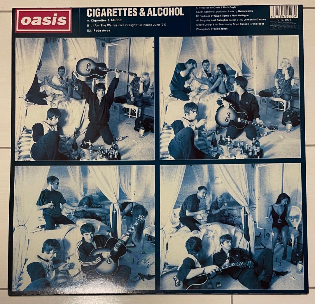 Oasis Cigarettes&Alcohol 12inch UKオリジナル