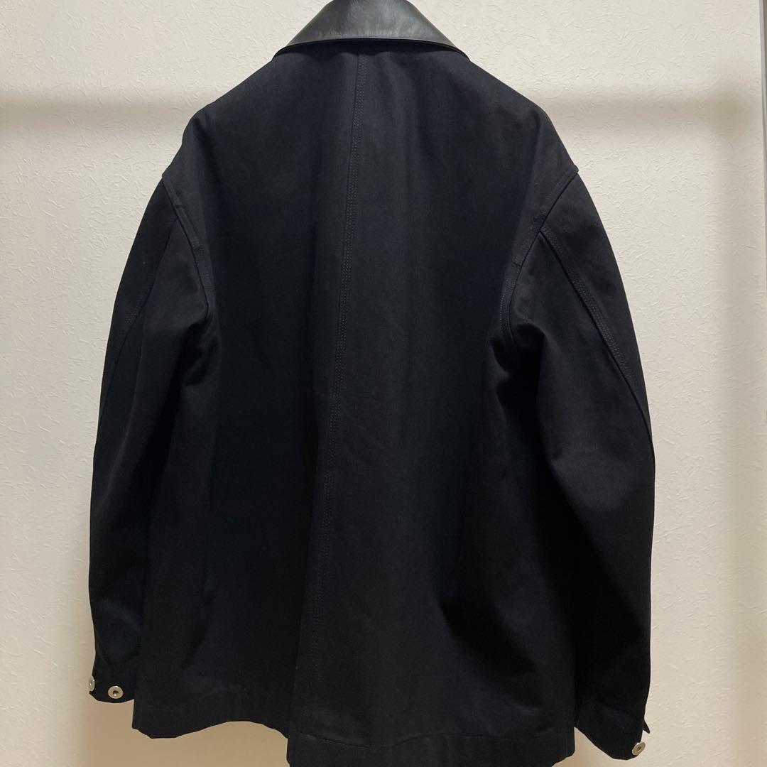 JIL SANDER 25SS 襟レザー カバーオール　チョアジャケット　44
